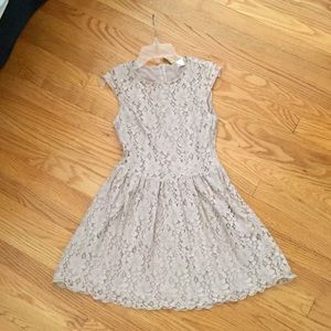 Short cap sleeve skater dress with button back 2/4