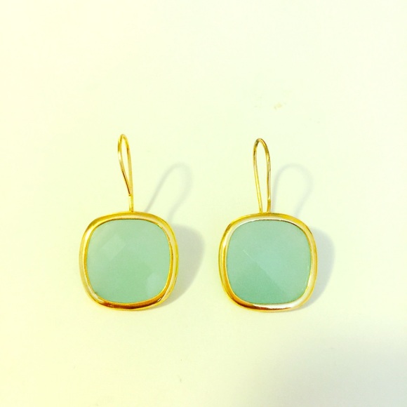 blue crystal earrings