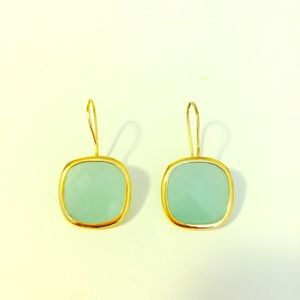 blue crystal earrings