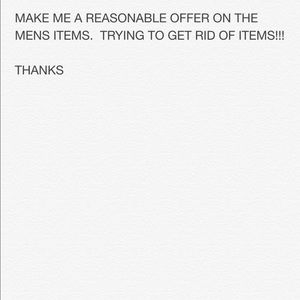 Help me get rid of men's items