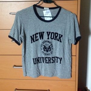 Crop grey New York tshirt