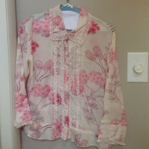 Flower top from Anthropologie Size 8