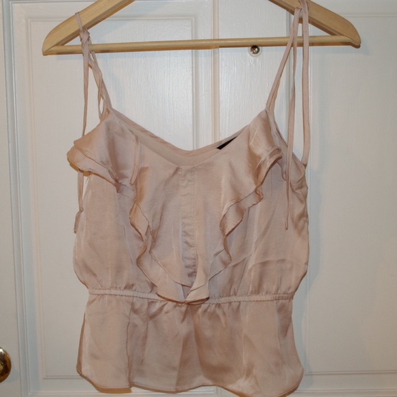 Pale pink silk blouse