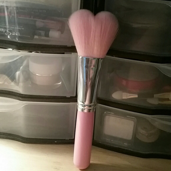 Heart shaped makeup brush