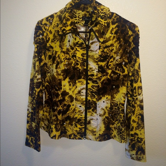 Yellow/brown dress jacket - Picture 1 of 3