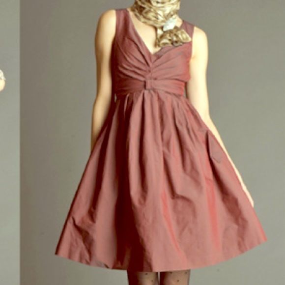 Mad Men Style Maroon Dress