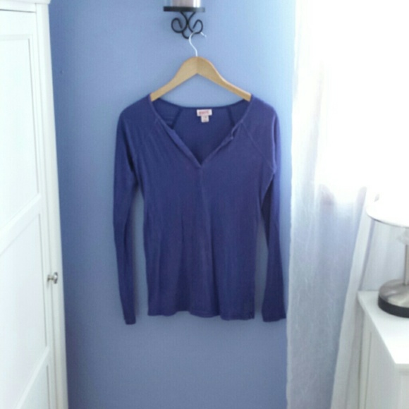 Mossimo women's unique purple bleached-out shirt