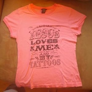 Jesus Loves Me And My Tattoos Tee