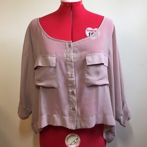 Cute Pocketed Flowy Blouse