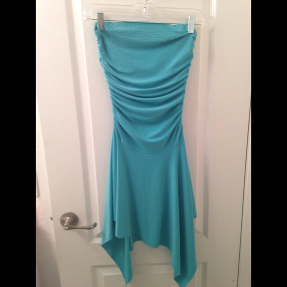 Strapless Turquoise Dress