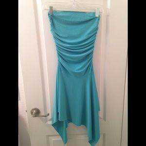 Strapless Turquoise Dress