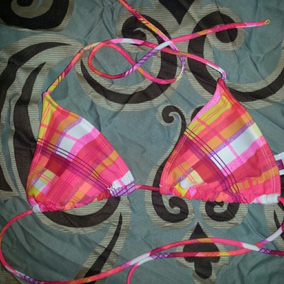 Plaid OP bikini top