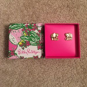 Gold Elephant Earrings