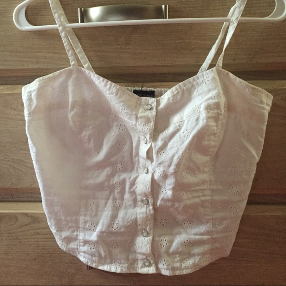 white cropped tank