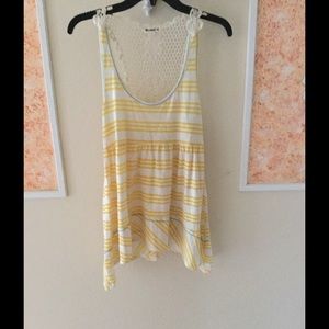 Yellow striped tank top