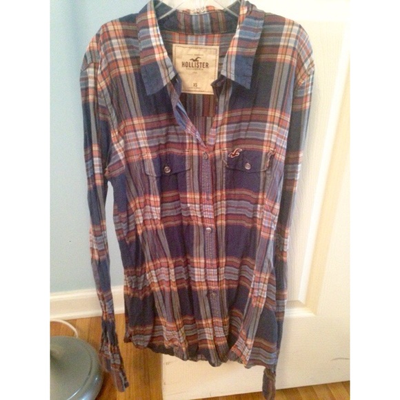 Hollister multi-colored button down