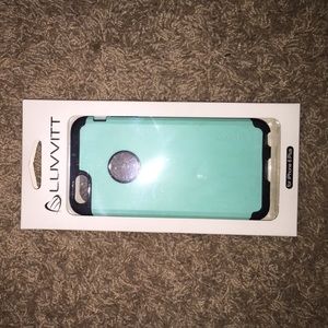 iPhone 6 Plus Mint green & black phone case