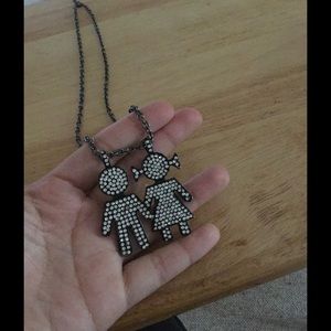 Boy and girl necklace