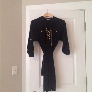 MICHAEL KORS SHIRT DRESS IN NAVY SIZE SMALL