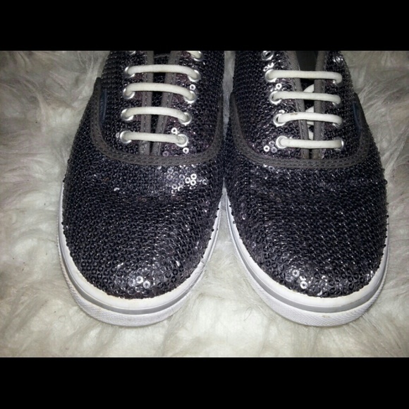 Vans Shoes - Grey sequin vans
