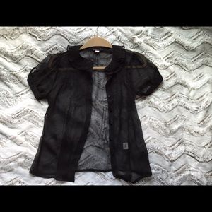 Urban outfitters Lux sheer button down top