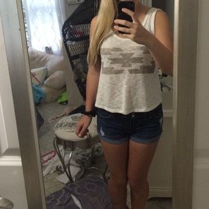 White sweater tank top