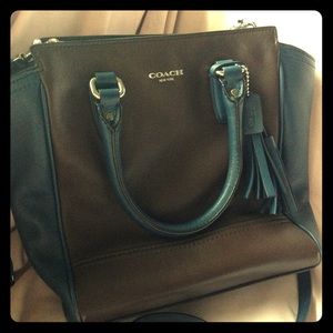 👜Coach Legacy Mini Tanner Crossbody 2Tone Leather