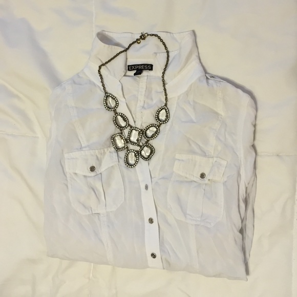 Express Tops - ❌sold in bundle❌Express white work shirt