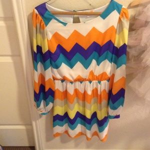 GB long sleeved chevron dress