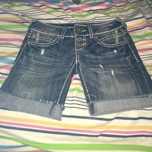 Bermuda denim shorts