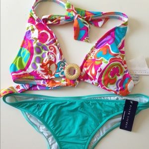 Trina Turk Halter Top + Ralph Lauren Bikini Bottom
