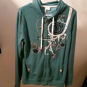 💙💛Element teal zip-up hoodie