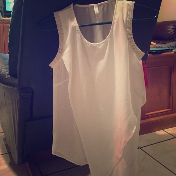 White chiffon top from target
