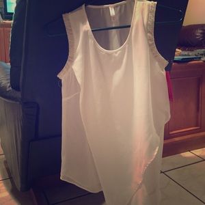 White chiffon top from target