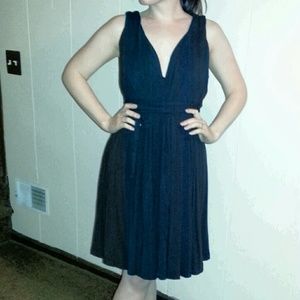 Boston Proper V-neck Black Dress