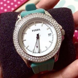 Teal Fossil Watch