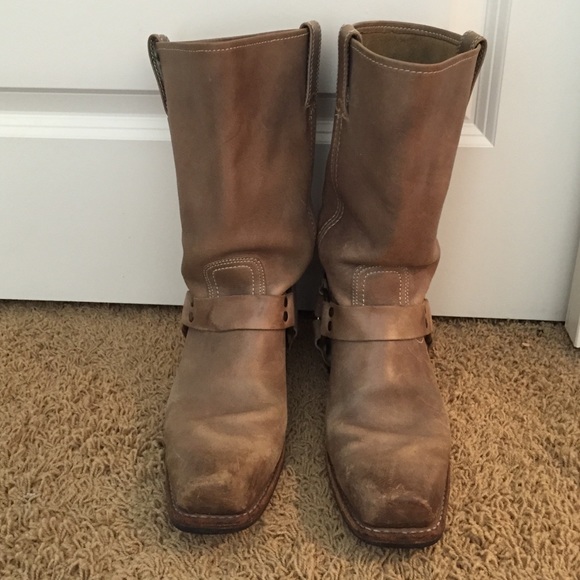 Frye Boots - Frye grey harness boots 11 1/2 - 12r