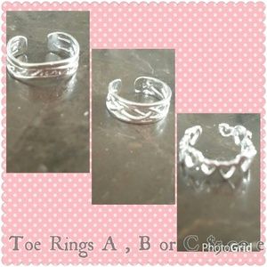 Brand New 925 Sterling silver toe rings A or C
