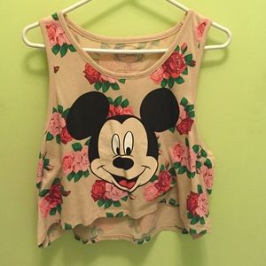 Disney high low crop top