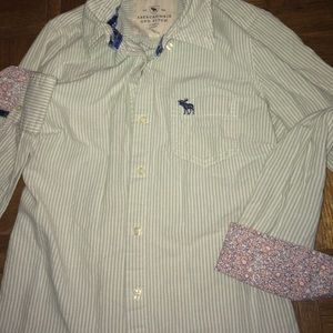Abercrombie ( light blue and white) button up