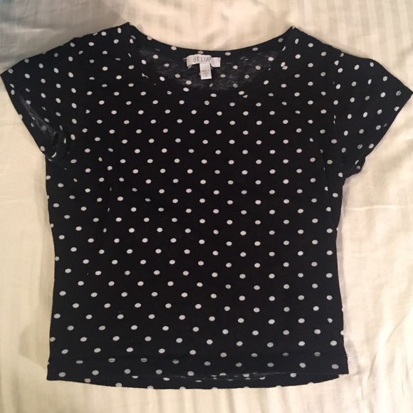 Polka Dot Cropped Shirt