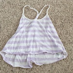 lilac & white daisy tank top