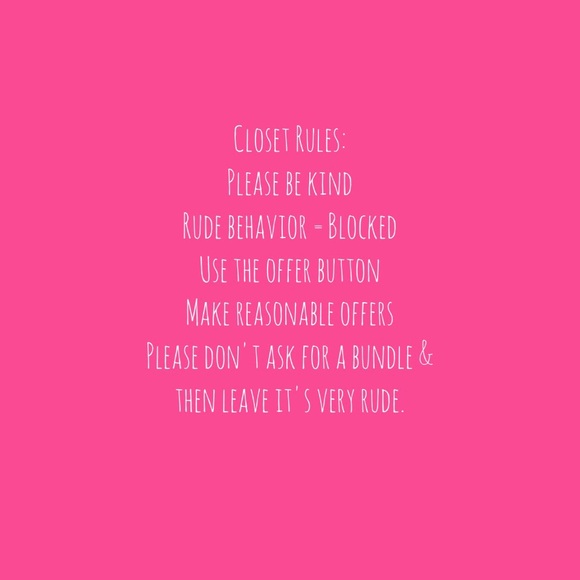 Our Closet Rules - I reserve the right to CANCEL