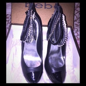 Black Bebe Pumps