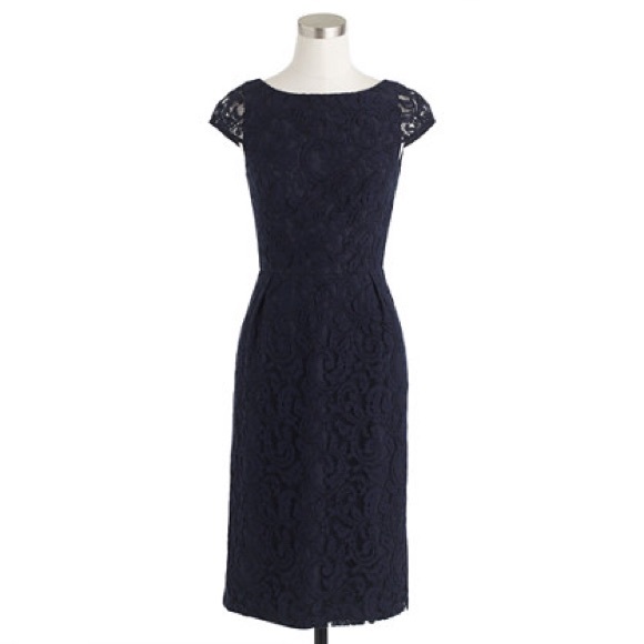 J crew Elsa bridesmaids dress navy lace