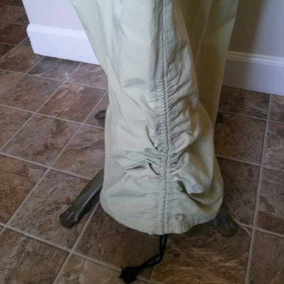 Long light olive skirt