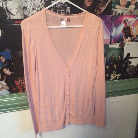 Pink Long Sleeve Cardigan