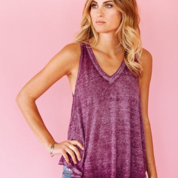 Big Girls Burnout Tank Top Purple Orchid