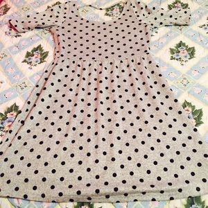 Grey polka dot dress