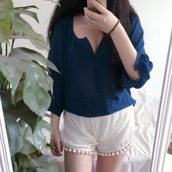 dark blue blouse